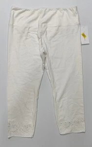 Intro. Love The Fit Women's White Ankle Leggings Size 1X - Picture 1 of 4