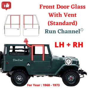 Pair Toyota Land Cruiser FJ40 FJ45 (1968-1973) Front Door Glass Run Channel - Picture 1 of 8