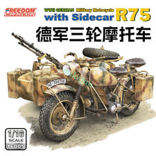Freedom 16005 1/16 WWII German Military Motocycle R75 with Sidecar Model Kit