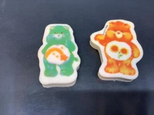 Vintage Rubber Eraser Collection CARE BEARS Anciennes Gommes a Effacer CALINOURS - Picture 1 of 3
