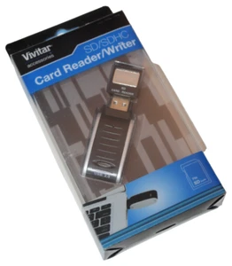 Vivitar SD/SDHC Card Reader/Writer Hi-Speed USB- Black - Picture 1 of 3