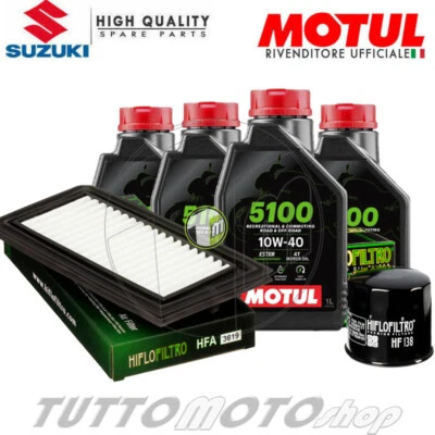 Tagliando SUZUKI Burgman 650 Executive 2004-2020 / Kit Olio Motul 5100 Filtri - Immagine 1 di 4