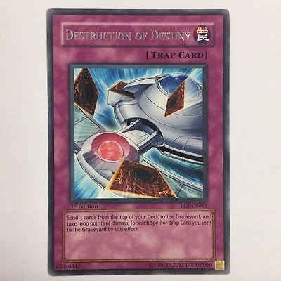 EOJ EN051 1ST ED 3X Destruction of Destiny rare cards - Image 1 of 2