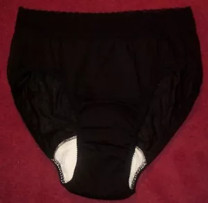 2 pares de pantigas para mujer negras talla 11/3X para incontinencia pierna alta algodón/lycra EE. UU. - Imagen 1 de 2