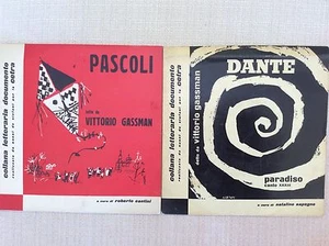 2 RARI DISCHI VINILE 45 GIRI -VITTORIO GASSMAN DECLAMA PASCOLI E DANTE ALIGHIERI - Imagen 1 de 1
