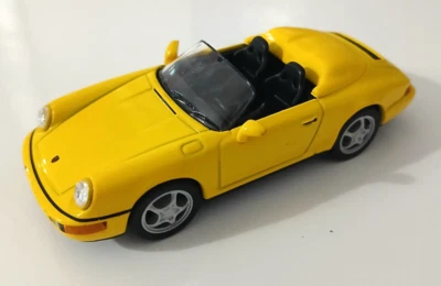 Ebond Modellino Auto Porsche 964 Speedster Giallo 1993 DeAgostini 1:43 DieCast - Immagine 1 di 3