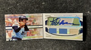 2022 NATIONAL TREASURES ROD CAREW LEGENDARY MATERIAL SIGNATURES TRIPLES 07/10