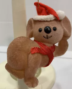 Cappello Babbo Natale Koala Floccato Vintage Decorazione Natalizia Marrone Carino Sfacciato - Foto 1 di 12