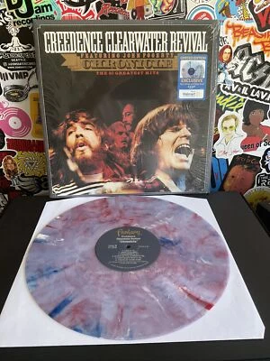CREEDENCE CLEARWATER REVIVAL VG++ Chronicle 2LP RED WHITE & BLUE VINYL HYPE - Image 1 of 2