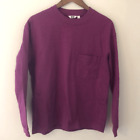 Uniqlo 100% cotton purple sweatshirt heavy weight tee scoop neck oversized SZ SM