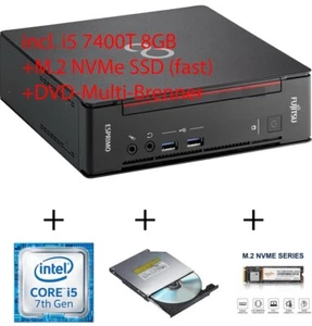 PC USFF Fujitsu Esprimo Q556/2 i5-7400 8GB 256GB SSD DVD-Brenner Windows 11 Pro - Bild 1 von 3