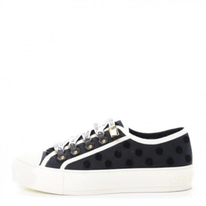 CHRISTIAN DIOR  Canvas Dot Walk'N'Dior Low Top Sneakers 37 - Picture 1 of 12