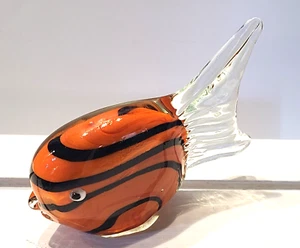 Vintage Hand Blown Fish Art Glass - Coastal Decor - Sea Life - Picture 1 of 6