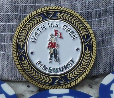 Marcador de bola Pinehurst US Open Championship 2024 y soporte de EE. UU. - blanco Foto 1 de 3