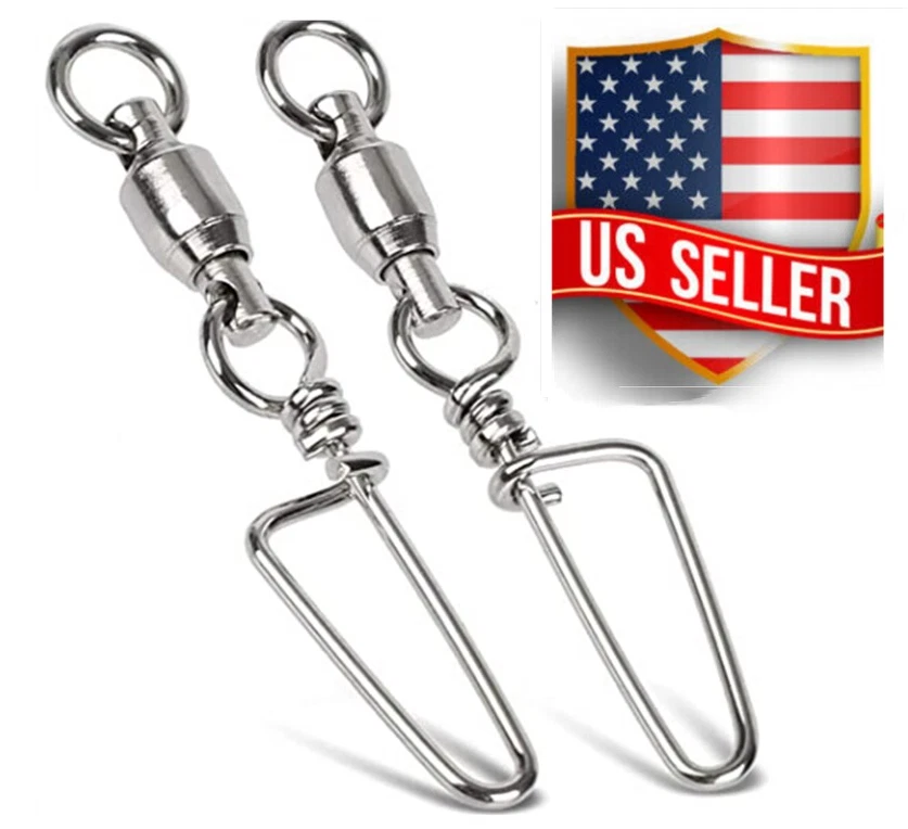 Coastlock Ball Bearing Snap Duo Swivels Rolling Split Fishing #0~#5 - Image 1 of 4