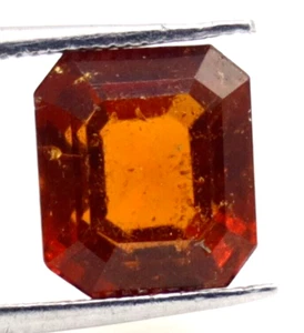 2.11 Ct Natural Hessonite Brown Garnet Octagon Cut Loose Untreated Use Ring Gem - Picture 1 of 7
