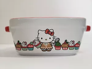 Hello Kitty Christmas Baking Dish Loaf Pan Red White Cupcake 2024 Sanrio - Picture 1 of 7