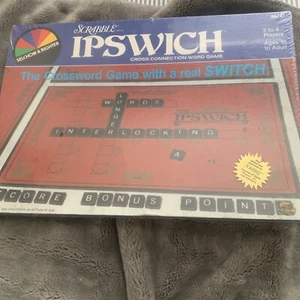 New Scrabble Ipswich Word Game w/ Black Letter Tiles 1983 Word Game Free Ship - Picture 1 of 3