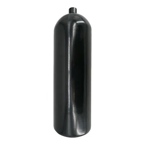 Stahlflasche / Tauchflasche 10 Liter 300 bar 178mm ohne Anbauteile schwarz - Picture 1 of 6