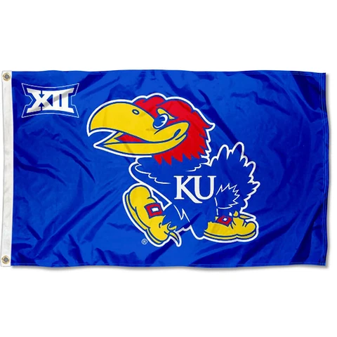 Kansas Jayhawks KU Big 12 Flag 3x5 Banner Cover
