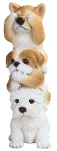 Stack of Puppies 18149 See Speak Hear No Evil Puppy Dog Estatuilla 9,25" H Resina - Imagen 1 de 1