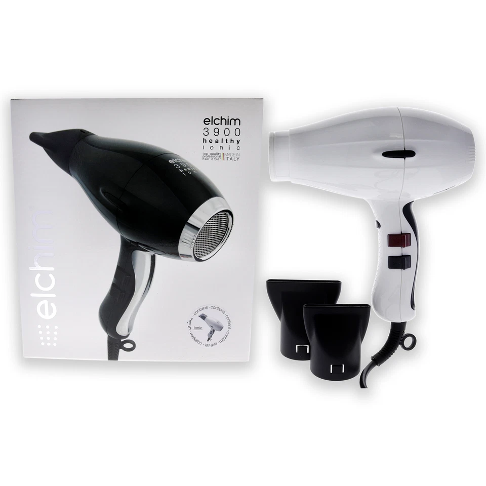 Professional Elchim 3900 Healthy Ionic Pure White Hair Dryer HD 39