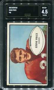 1953 Bowman #16 Eddie Price New York Giants - GMA 4,5 VG/Ex+ - Foto 1 di 2
