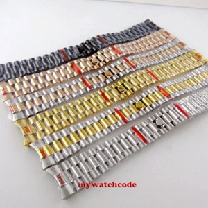 Pulsera President de 20 mm eslabones sólidos extremo curvo ajuste 40 mm subcorrea de repuesto - Imagen 1 de 12