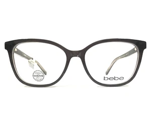 Bebe Eyeglasses Frames BB5169 001 Jet Dark Brown Gold Cat Eye Full Rim 52-15-135 - Picture 1 of 13