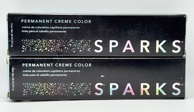 2x SPARKS Crema Permanente para Cabello Color, 7.0 Rubio Medio Natural 2 oz. Foto 1 de 4