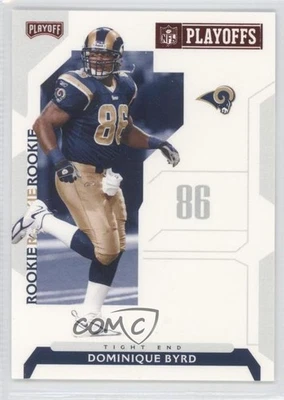 2006 Playoff NFL Playoffs Rookie NFL Playoffs Red Dominique Byrd #123 Rookie RC - Image 1 of 2
