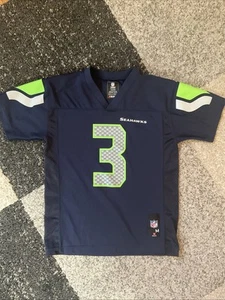 Vintage Youth Seattle Seahawks Jersey T Shirt Size M Russell Wilson Russ 3 - Picture 1 of 2