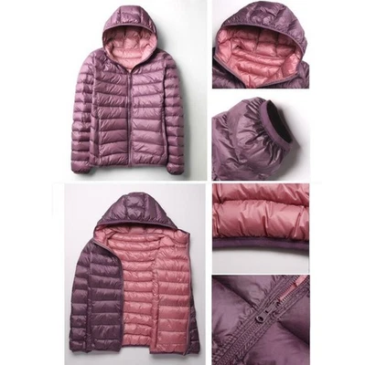 Women's new lightweight winter coat hooded down jacket down jacket outdoor - Image 1 of 4