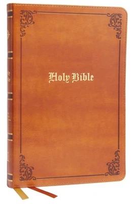 KJV Holy Bible: Large Print Thinline, Tan Leathersoft, Red Letter, Comfort... - Image 1 of 4