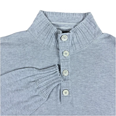 Loro Piana Para Hombres Algodón Italiano Tejido Henley Popover Gris Claro 54 Silencioso Lujo Foto 1 de 4