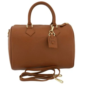Bolso de mano bandolera Fioretta italiano de cuero genuino barril para mujer - Br - Imagen 1 de 7