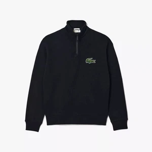 Lacoste High Neck Zip Sweatshirt Schwarz Loose Fit Gr. M SH0069 - Bild 1 von 6