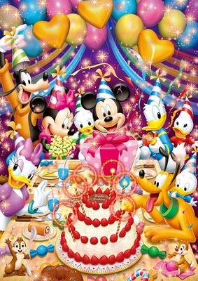 Tenyo 108-piece Hologram Jigsaw Puzzle Disney Happy Birthday! - Image 1 of 4