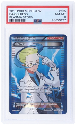 2013 Pokemon Black and White Plasma Storm Colress #135 PSA 8 - Image 1 of 2