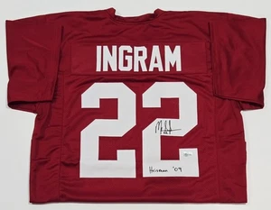Camiseta de fútbol americano firmada por Mark Ingram UA Alabama Crimson Tide con Heisman 09 Beckett - Imagen 1 de 1