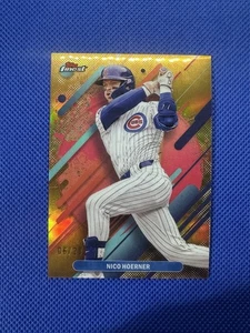 Nico Hoerner 2025 Topps mejor refractor de oro raro/20 #201 - Imagen 1 de 11