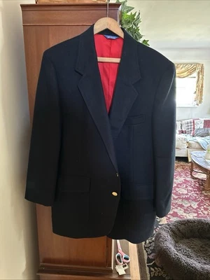 Pendleton Blazer Mens 42 R Navy Wool  Gold Buttons Made in USA NWOT Made In USA - Image 1 of 4