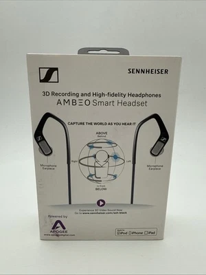 Sennheiser Ambeo Smart Headset Earphones - Uses Lightning Connector- Black - New - Image 1 of 4