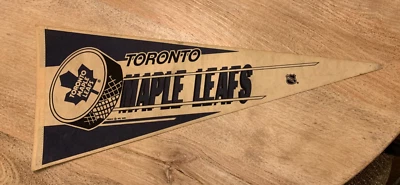 Vintage TORONTO MAPLE LEAFS 1989 Canadian Hockey Pennant NHL Licensed 29" x 12" - Image 1 of 4