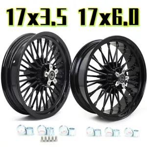 17X3.5 17x6 Fat Spoke Wheels for Harley Dyna Wide Glide FXDWG FXDF Fatboy FLSTF - Bild 1 von 11