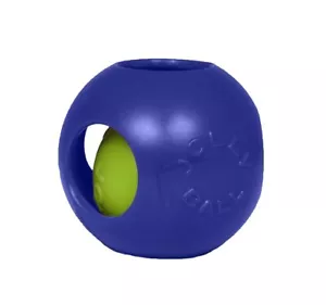 Jolly Pets Teaser Ball 6 inch Blue Hard Plastic plus Squeaker Toy for Dogs - Picture 1 of 7