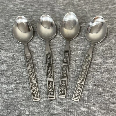 4 LIFETIME Cutlery LCU11   Stainless Solid Handle Tea Spoons Discontinued - Image 1 of 4