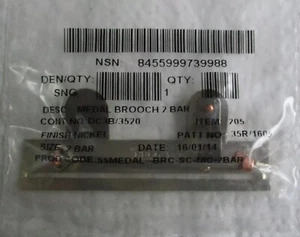 British Full Size:"2-SPACE MEDAL BROOCH BAR" (Firmin Make, in Unopened packet) - Picture 1 of 3