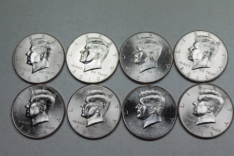 2009 2010 2011 2012 P D Uncirculated Kennedy Half Dollar Mint Roll Set 2009-2012 Cover
