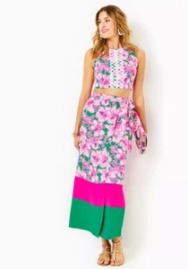 NWT Lilly Pulitzer 2 Piece Dress Set Size 12 In Hibiscus Kiss Leif Maxi Dress... - Picture 1 of 6